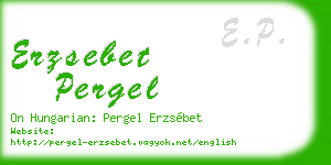 erzsebet pergel business card