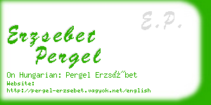 erzsebet pergel business card